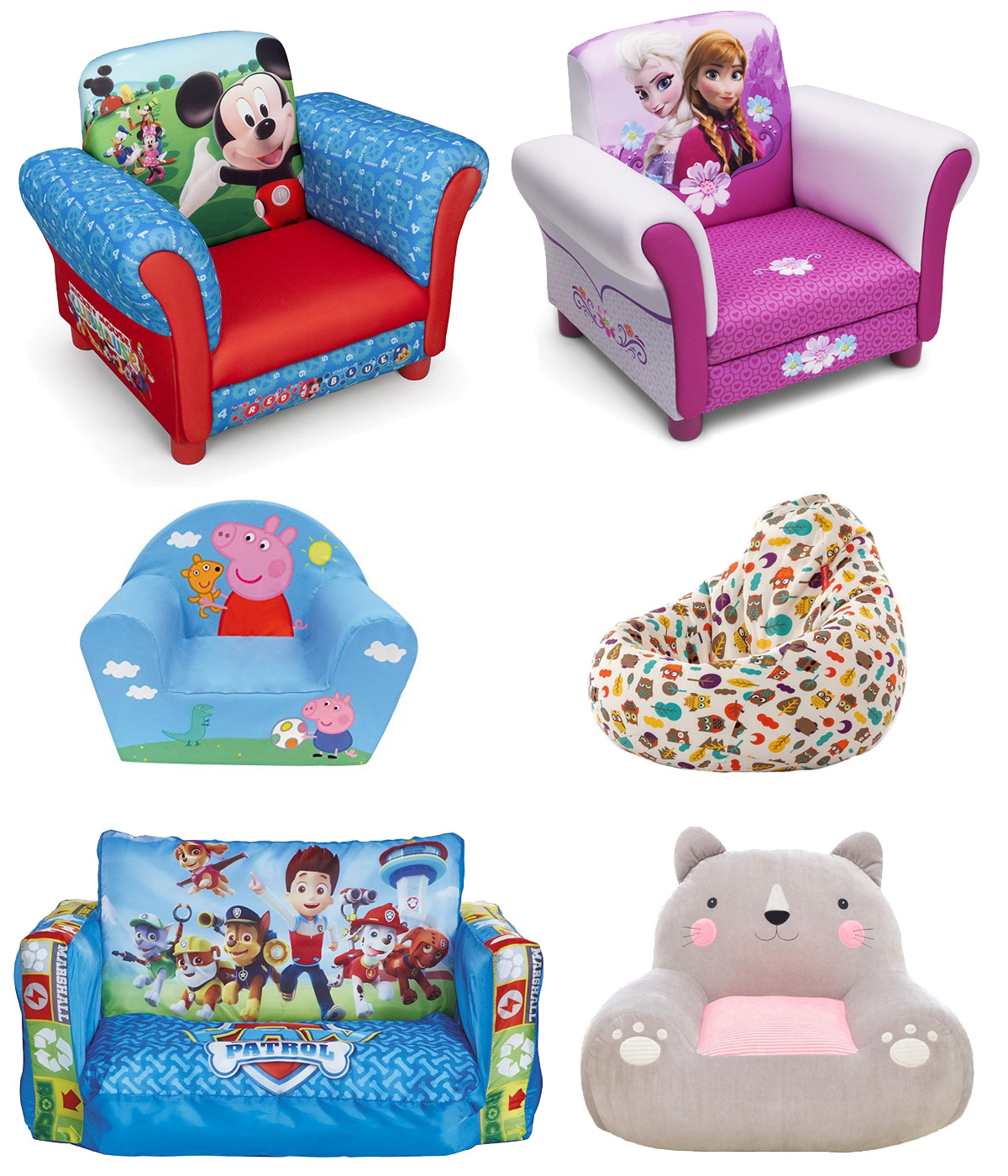 Puffs niños, sofás y sillones infantiles【Disney, Canina...】